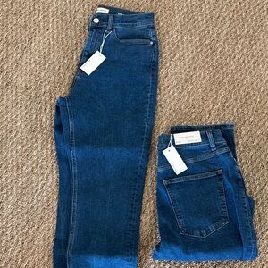 Warp + Weft Medium Blue High Rise Jeans 8/29 new 2 pair